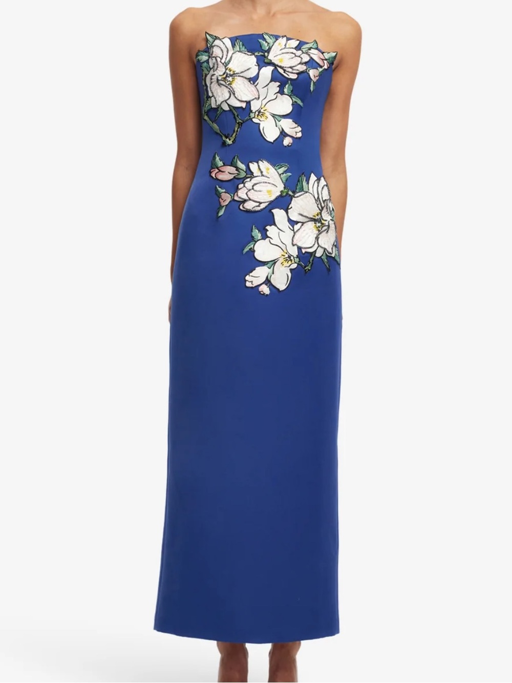 Leo Lin Ava Appliqué Floral Bustier Maxi Dress